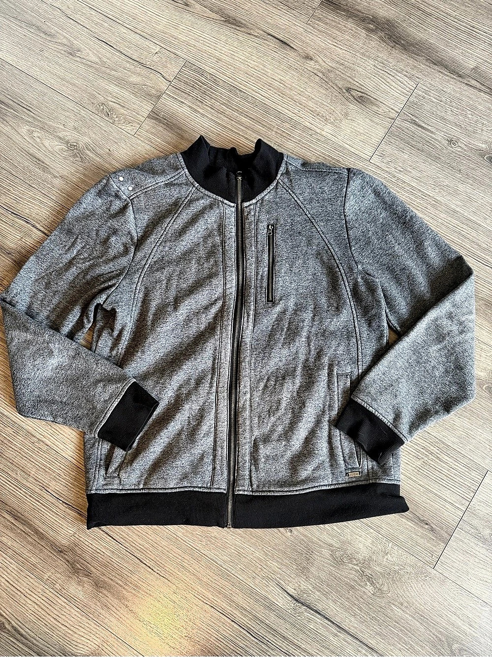 GUESS Men's Gray & Black Jacket XL